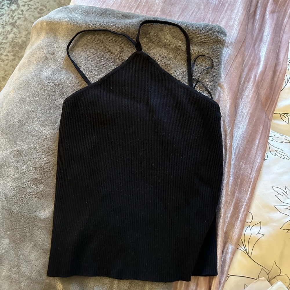 Black Zara halter top size xs